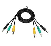 zdyCGTime 3,5 mm Cable de Audio, 3 A 3 Conector Jack de 3,5 mm Macho a Macho estéreo Cable de Audio AUX Cable para 5.1 Canal Logitech Altavoces del Ordenador (1,5 m/1,5 m)