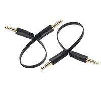 zdyCGTime 3,5 mm Cable de Audio,Chapado en Oro 3,5 mm estéreo Macho a 3,5mm estéreo Macho Cable Auxiliar de Audio (0,5 pies)