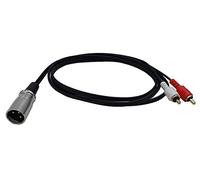 zdyCGTime 5 ft/1,5 m Cable de conexión divisor XLR, 1 XLR macho a 2 RCA macho estéreo Cable adaptador de enchufe