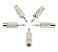 zdyCGTime Adaptador de Audio RCA a 3,5 mm,Adaptador de Conector Mono Macho a RCA Hembra de 3 Secciones de 3,5 mm.(5 Piezas)