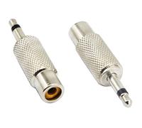 zdyCGTime Adaptador de Audio RCA a 3,5 mm,Conector Macho Mono DE 2 tramos 3,5 mm a Conector Hembra RCA.(2 Piezas)