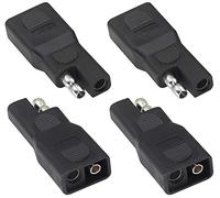 zdyCGTime Adaptador de inversión de polaridad SAE a SAE,Fuente de alimentación del Panel Solar Conector de Enchufe SAE Macho a Hembra,para una desconexión rápida de Cables.(4Piezas)