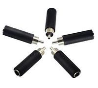 zdyCGTime - Adaptador RCA Macho de 6,35 mm a Conector Hembra de Audio Mono de 6,35 mm (5 Unidades)