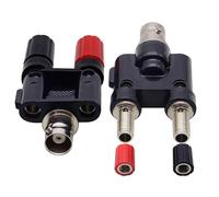 zdyCGTime BNC a Doble Adaptador de Plátano,BNC Hembra a Doble Poste de Plátano Hembra Conector Divisor Coaxial RF，Adecuado para Plataformas QRP, Antenas de Radio, Osciloscopios, Etc. (2 Piezas)