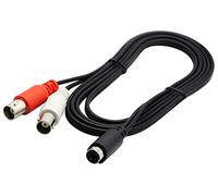 zdyCGTime Cable Adaptador de 4 Pines Mini DIN S-Video Macho a 2 BNC Hembra Divisor Y. Transmisión de señal de vídeo para Dispositivos como osciloscopios y monitores (26 cm)