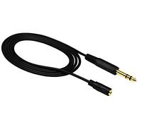 zdyCGTime Cable Adaptador de Audio de 3,5 mm a 6,35 mm Chapado en Oro,Cable de extensión de conector estéreo hembra de 6,35 mm a macho de 3,5 mm.(1,5 m) (M/f)