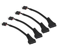 zdyCGTime Cable Adaptador de Placa Base, USB 3.0 19Pin Hembra a USB 2.0 9Pin Conector de Cable de computadora convertidor Hembra, Placa Base 9Pin Hembra a 20Pin Hembra Cobre Puro.(15cm/4piezas)