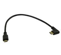 zdyCGTime - Cable Adaptador USB 2.0 Micro Macho a USB Tipo C Macho de 10 Pulgadas con ángulo Recto para sincronización y Carga (1 Unidad)