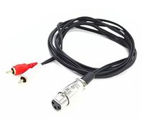 zdyCGTime Cable de conexión divisor en Y 10 pies/3 m XLR, 1 XLR hembra a 2 RCA macho estéreo Cable adaptador de enchufe