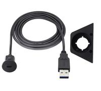 zdyCGTime Cable de extensión auxiliar USB 3.0 macho a C hembra para montaje empotrado en panel.Adecuado para coches, camiones, barcos y motos.