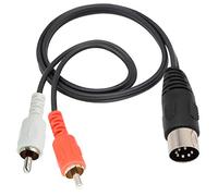 zdyCGTime Cable de extensión de cable RCA a MIDI, MIDI DIN 7 pines macho a 2 RCA macho cable de audio,Compatible con Bang & Olufsen B & O, Naim, sistemas estéreo Quad. (0.5 M / 1.6 Pies)