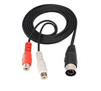 zdyCGTime Cable De Extensión midi de 7 Pines,2 RCA Hembra a 7 Pines Macho Adaptador de Audio,Compatible con Sistema Estéreo B&O Bang & Olufsen.(1,5M / 4,8 pies)