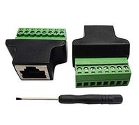 zdyCGTime - Cable de Red RJ45 Macho a 8P Hembra Tipo Tornillo 8C para Conector de Red Ethernet para AV CCTV UTP DVR Cat5 Cat5e Cat6 Cat7 acople en línea 300V 8A (2 Unidades)