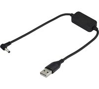 zdyCGTime Cable de refuerzo de codo USB 2.0 Macho a 90° 3,5 * 1,35mm Macho,Cable USB a barril H,Cable USB 12V,Aplicar para Lámpara de mesa,Enrutadores y otros dispositivos pequeños.(0,3m/1Pieza)
