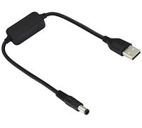 zdyCGTime Cable de refuerzo macho USB2.0 a DC5.5 * 2.1mm,convertidor de transformador de DC con interruptor,usb de 9v 5v,adecuado para teclado,enrutador,mini altavoz,ventilador USB. (0,3M/1Pieza)