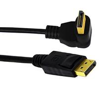zdyCGTime Cable DP a DP (30 cm/12 Pulgadas), Chapado en Oro de 90 Grados DisplayPort Macho a DisplayPort Macho Cable Adaptador de Audio y vídeo Extensor.