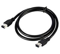 zdyCGTime Cable IEEE 1394 6 pines macho a 6 pines macho Firewire DV iLink de 3.3 pies Compatible con PC, FireWire, SUN, Sony iLink y todos los periféricos IEEE-1394b. (1 Pieza/Negro)