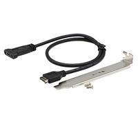 zdyCGTime CGTime - Cable de extensión USB 3.1 (50 cm) para Panel Frontal a USB-C Tipo C Hembra con Tornillo de Montaje en Panel