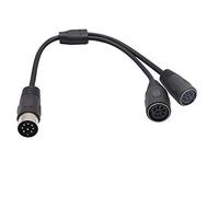 zdyCGTime Din 8 Pines Macho a Hembra Cable de Extensión，Din 8 Pines macho a hembra Sistema de audio de altavoz Cable de extensión del divisor de control de señal de micrófono (30cm/1Pie-8pin)