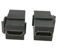 zdyCGTime HDMI Keystone Jack Inserta, (Lote de 2) Keystone HDMI Hembra a Hembra acoplador Snap-In para Placa de Pared - Negro