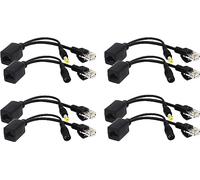 zdyCGTime - Kit de inyector y Divisor PoE pasivo con Ethernet RJ45 y alimentación a través de Conector Adaptador F/M DC 5,5 x 2,1 mm