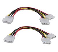zdyCGTime Molex 4 pin divisor de cable de alimentación - 2 hembra a 1 macho (2 unidades)