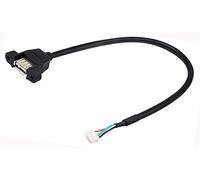 zdyCGTime Montage sur panneau USB 2.0 Un câble USB A Femelle à 4 broches Femelle Carte mère Dupont Câble USB (30 cm)