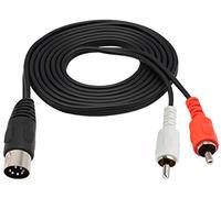 zdyCGTime RCA a 7 Pines Macho Cable de extensión, Enchufes Din de 7 pines Cable de audio Compatible con Bang & Olufsen B & O, Naim, sistema estéreo Quad. (1.5 M / 4.8 Pies)