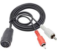 zdyCGTime RCA dual a 7PIN Cable de extensión,7 pin din Hembra a 2 RCA Masculino Enchufe adaptador de audio,Compatible con Bang & Olufsen, Naim, sistemas estéreo Quad.(1 M)