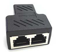 zdyCGTime RJ45 LAN Adaptador Divisor Conector 1 Hembra a 2 Hembra, Apto para Ethernet de categoría 5 Super y Categoría 6 Ethernet.