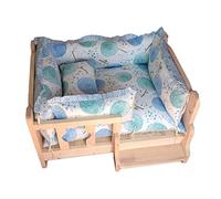 ZDYHL Cama Grande para Perros con tapete Lavable, sofá Elevado de Madera para Interiores y Exteriores, Alivio ortopédico y Mejor sueño (Color: A, tamaño: XL (100 x 65 x 43 cm)) Vision