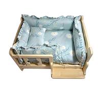 ZDYHL Cama para Perros de Madera Mediana Grande - Hospital para Mascotas/Hogar/Exterior, sofá ortopédico Elevado para Perros Mayores o discapacitados (Size : M(68x48x43cm)) Vision