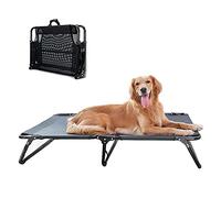 ZDYHL Cama Plegable portátil para Perros para Traver al Aire Libre, sofá de Cuna Elevado para Mascotas Grande/Mediano/pequeño con asa, Lavable, fácil de Transportar (tamaño: M (89x61x20cm)) Vision