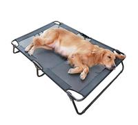 ZDYHL Cuna elevada de Viaje, Cama Plegable para Mascotas con Centro de Malla y Estructura de Acero, Uso Interior o Exterior, 71/89/107/120 cm de Largo, Negro (tamaño: L (107 x 61 x 20 cm)) Vision