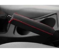 ZDYTPATX Coche Cubierta Freno Mano para Smart Fortwo 450 451 453 Forfour 453 454, Antideslizante Resistente Desgaste Frenomano EmpuñAdura Protectora Cubiertas Accesorios,B/Black Red Line