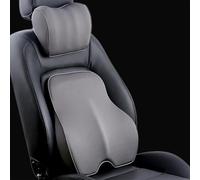 ZDYTPATX Reposacabezas y Cojín Lumbar para Asientos Coche para 307 CC Coupe Cabrio 2003-2024, Lumbar y Almohada Cuello Asiento Reposacabezas CojíN Apoyo Lumbar,Grey