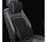 ZDYTPATX Reposacabezas y Cojín Lumbar para Asientos Coche para VW Caddy Maxi 2015-2023 2024, Lumbar y Almohada Cuello Asiento Reposacabezas CojíN Apoyo Lumbar,Black
