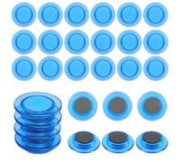 ZDZBLX Imanes Nevera Imanes Potentes Imanes Pizarra Magnetica, 28 Piezas Imanes Pequeños Iman Potente, Iman Nevera Magnets Mini Imanes Redondos, para Pizarra Magnetica Nevera, Oficina, Escuela (Azul)