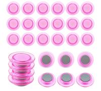 ZDZBLX Imanes Nevera Imanes Potentes Imanes Pizarra Magnetica, 28 Piezas Imanes Pequeños Iman Potente, Iman Nevera Magnets Mini Imanes Redondos, para Pizarra Magnetica Nevera, Oficina, Escuela (Rosa)