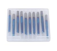 ZDZCYS17DL 10 fresas de carburo cementado, mango de 0.125 in, 2 - herramienta de fresado recto de flauta, revestimiento azul para madera MDF acrílico PVC EVA espuma contrachapada,