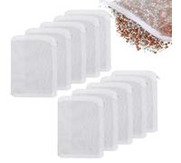 ZEACCT 10 Piezas Bolsas de Filtro de Malla de Medios, Bolsas de Filtro de Malla de Acuario con Cremallera, Bolsas de Medios Filtrantes para Acuarios, para Carbón Activado de Pecera, Carbón