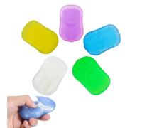 ZEACCT 5 Paquetes Portátiles de Copos de Jabón de Manos Desechables y Hojas de Jabón de Papel Aromatizado con Caja de Almacenamiento, Ideal para Espumoso Lavado de Manos en Viajes, Senderismo.