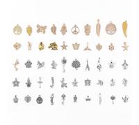 ZEACCT 50Pcs Encantos Colgantes Mixtos, Colgantes DIY Dijes, Retro Aleación Colgante, Tibetana Estilos Colgantes del Encanto, Encanto Joyas Suministros de Artesanía, para Bricolaje Joyería, Collares