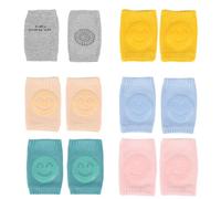 ZEACCT 6 Pares Rodilleras Antideslizantes para Bebé, Protector de Rodilla para Bebé Unisex, Rodilleras para Bebé Calcetines para Gatear, Rodilleras Transpirables para Bebés Pequeños, para Bebé