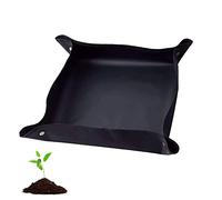 ZEACCT Cojín de Plantación Impermeable,Macetas Estera De Jardinería Plegable para Riego y Trasplantes Plantas De Flores De Trasplante para Jardín Interior (75x75cm, Negro)
