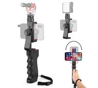Zeadio Estabilizador inalámbrico para Smartphone, Agarre de Mango de Video de vlogging, con Soporte de Abrazadera y Obturador Remoto para iPhone y teléfono Android y Otros teléfonos Inteligentes