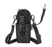 Zeadio Funda portarradio de Nylon para walkie Talkie con Correa Ajustable y Presilla para cinturón, para policía, Bomberos, Seguridad, Actividades Exteriores (Pack de 1)