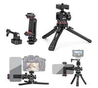 Zeadio Kit de Trípode Profesional con Adaptador de Montura de 1/4", Soporte para Teléfono y Adaptador para Cámara de Acción, Compatible con iPhone/Android, Cámaras, Gimbal, Cámaras de Acción, etc