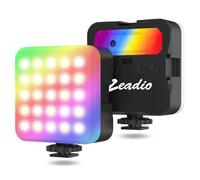 Zeadio Luz LED Portátil RGB para Cámara/Vídeo - Temperatura de Color 3000K-7000K & 6 Colores, CRI95 - Ideal para Cámaras DSLR, Filmación de Mesa Selfies Teléfonos Móviles Fotografía, Paquete de 1