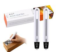 ZeahVeyora Kit de 2 bolígrafos térmicos de protección contra robo de identidad, bolígrafo de 5.9 x 0.8 pulgadas, multiusos, borrable, prensa de calor, bolígrafos portátiles para bolsas de alimentos
